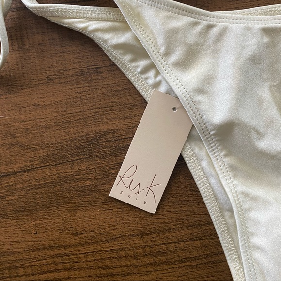 NWT ris-k shine wrap around bikini cream L - Picture 8 of 11